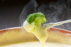 Brocolli Dipped in Cheese