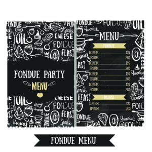 Fondue Party Menu 